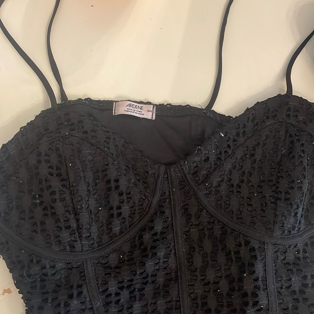 Black bustier tank top